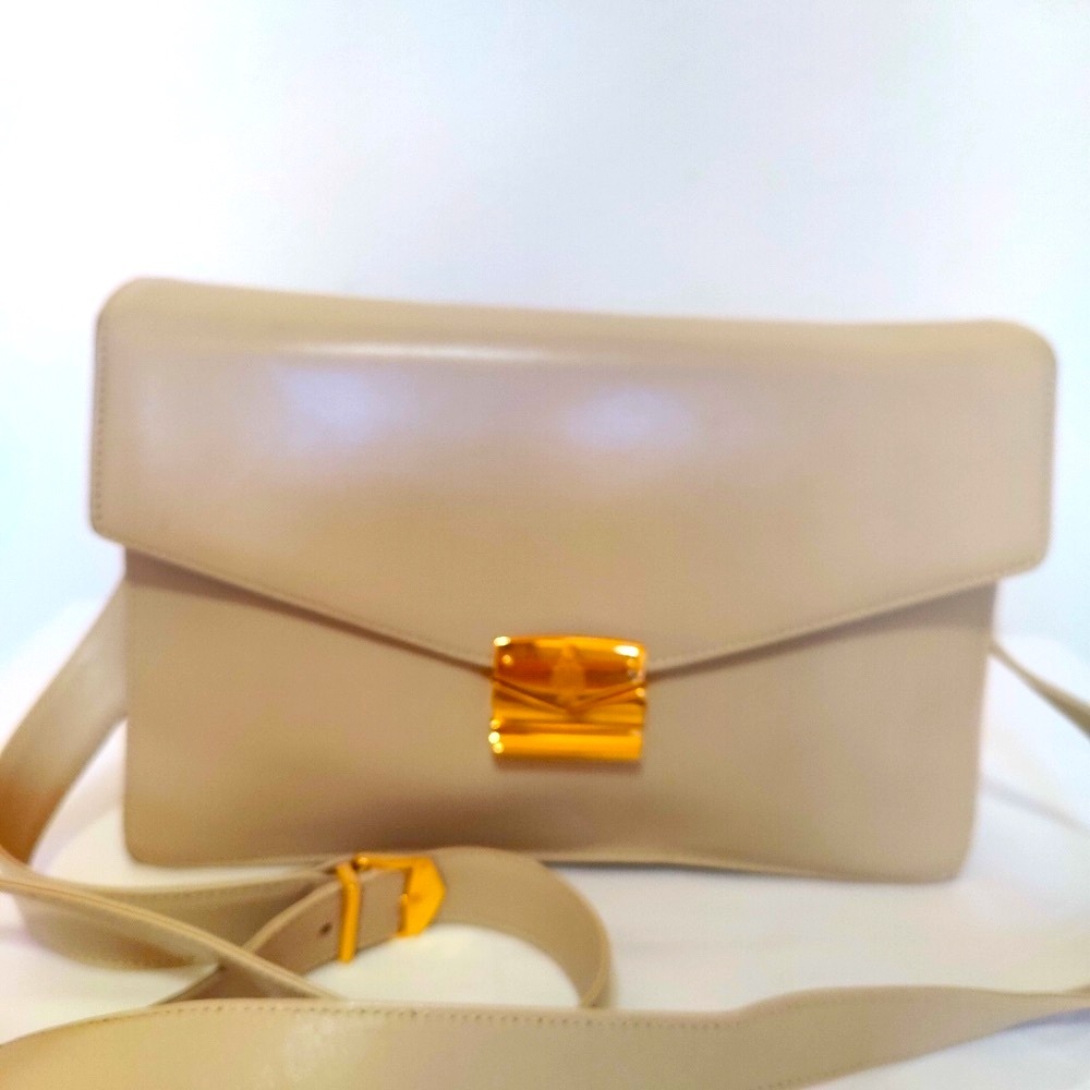 Mark Cross Bone Color Leather Women's Bag Crossbody